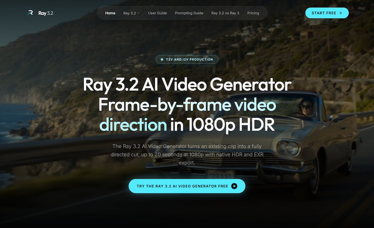 Ray 3 2 AI Video Generator