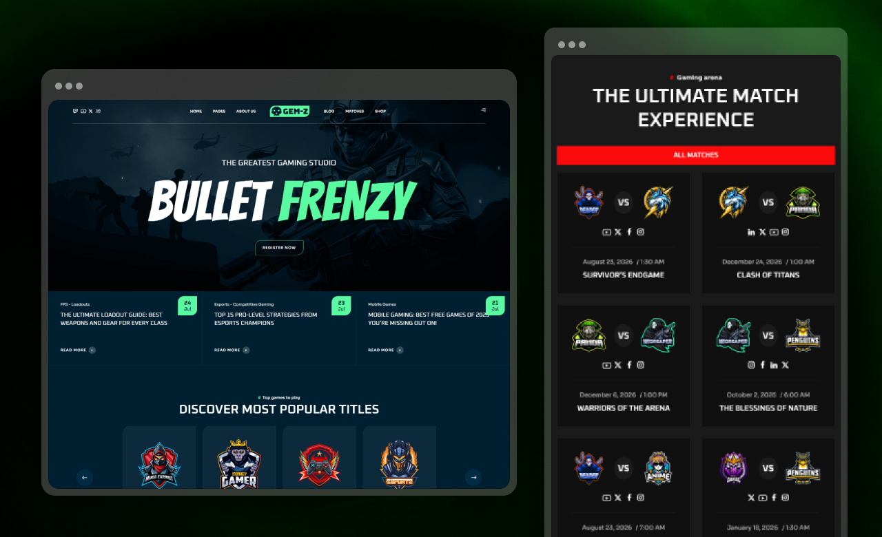 Gamezi WordPress Theme