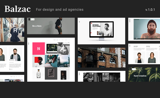 Balzac Minimal and Creative WordPress Theme