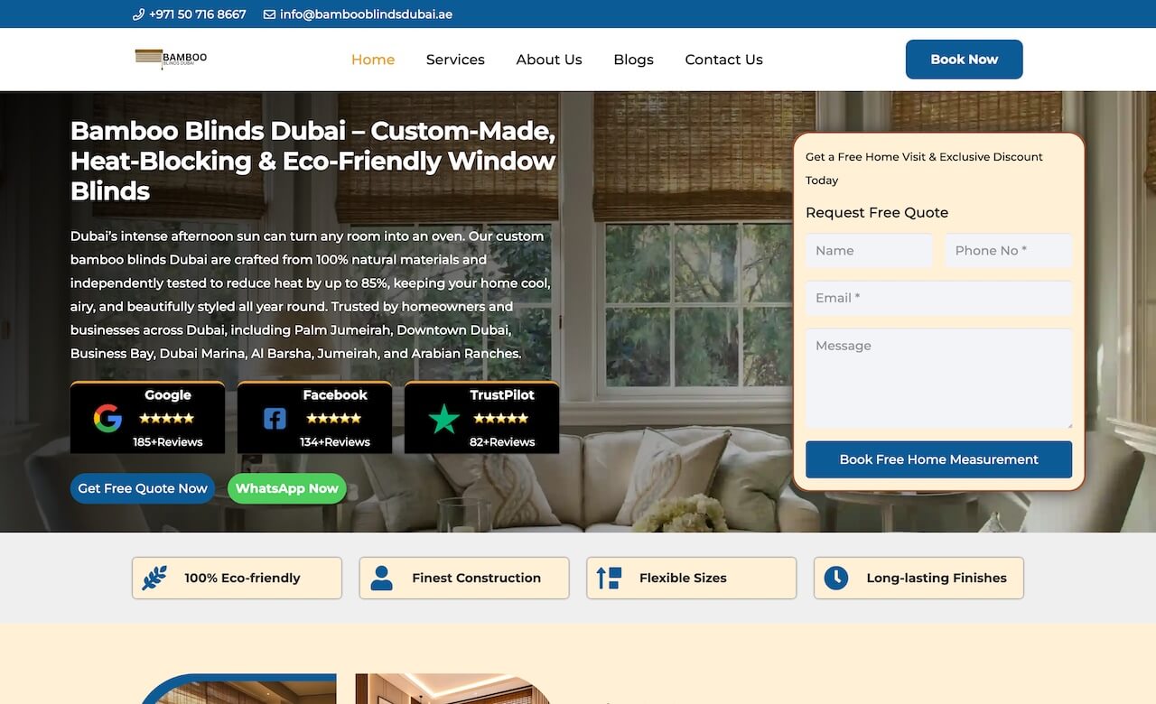 Bamboo Blinds Dubai