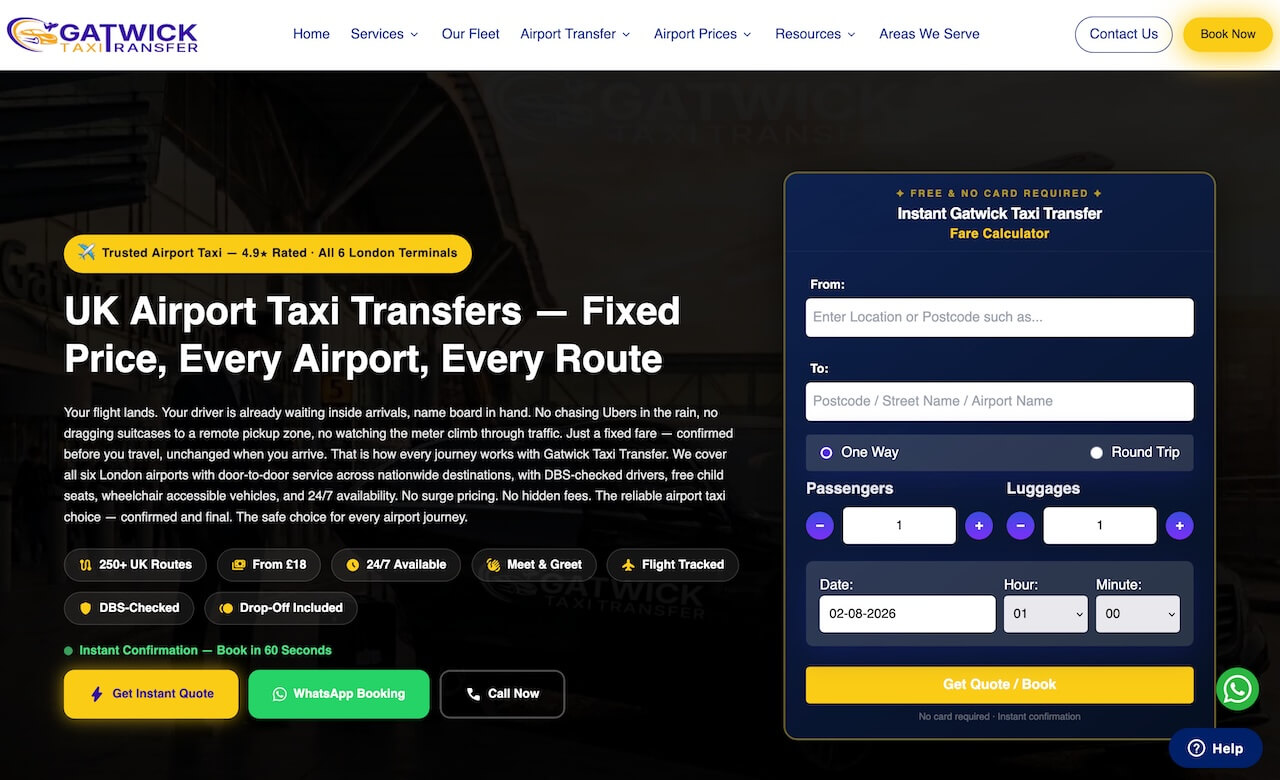 Gatwick Taxi Transfer