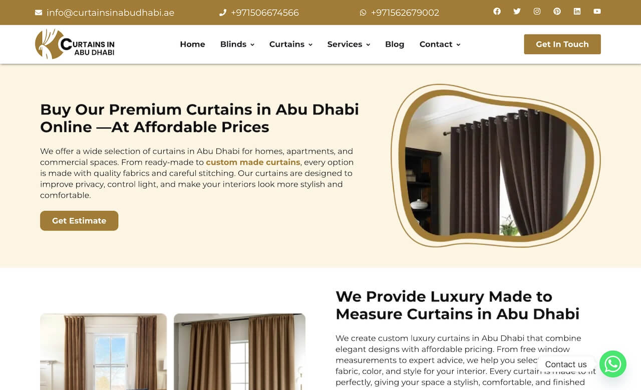 Curtains in Abu Dhabi