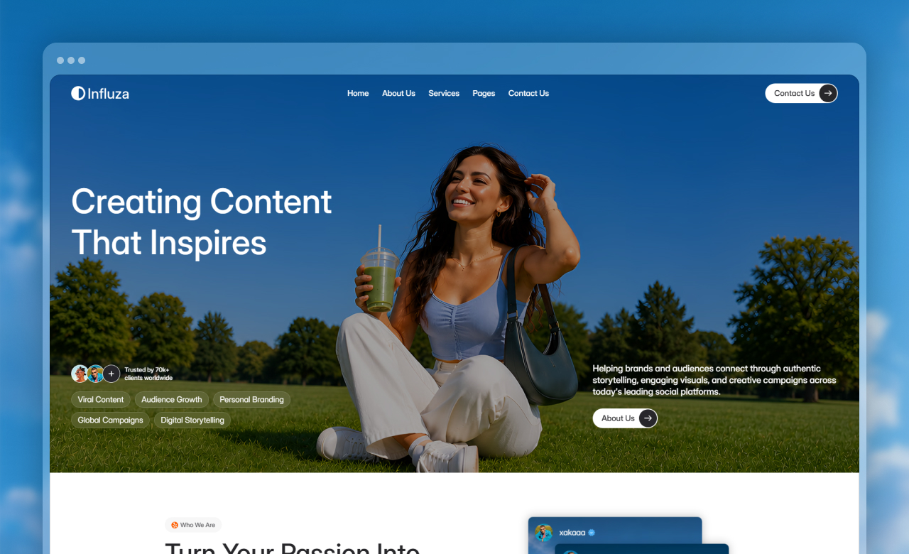 Influza Framer Template