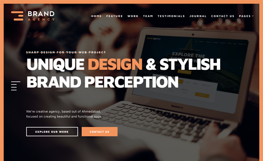 Brand Agency One Page WordPress Theme For Agency
