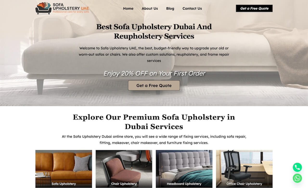 Sofa Upholstery Dubai