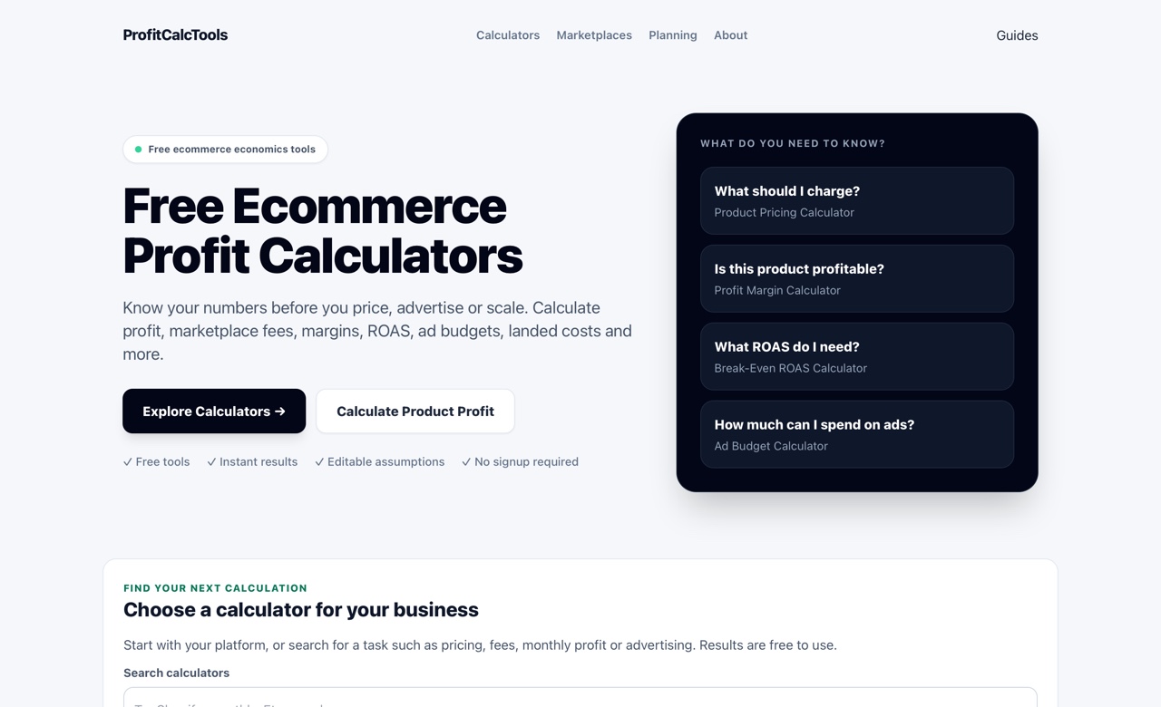 ProfitCalcTools