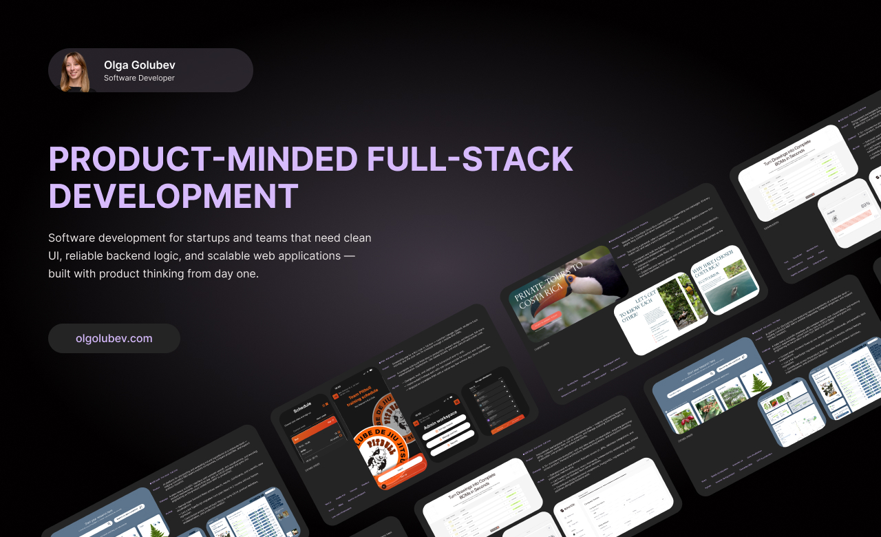 Olga Golubev FullStack Developer