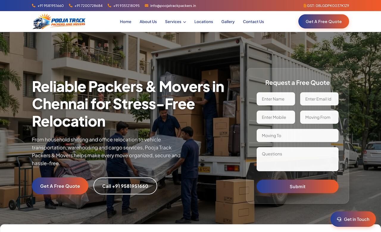 Pooja Track Packers