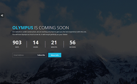 Olympus Responsive Coming Soon WordPress Plugin