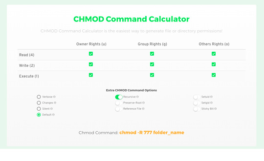 Chmod Calculator