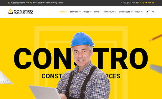 Constro Construction Business WordPress Themes