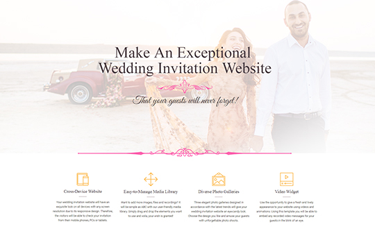 MotoCMS Wedding Invitations