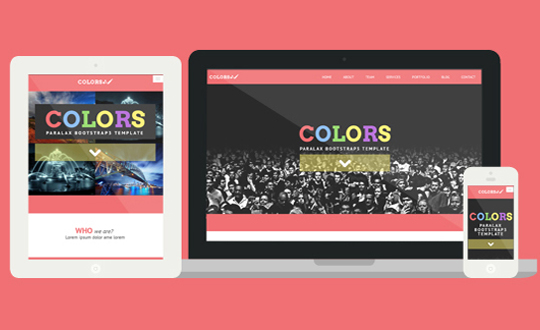 Colors Paralax Bootstrap HTML5 Template 