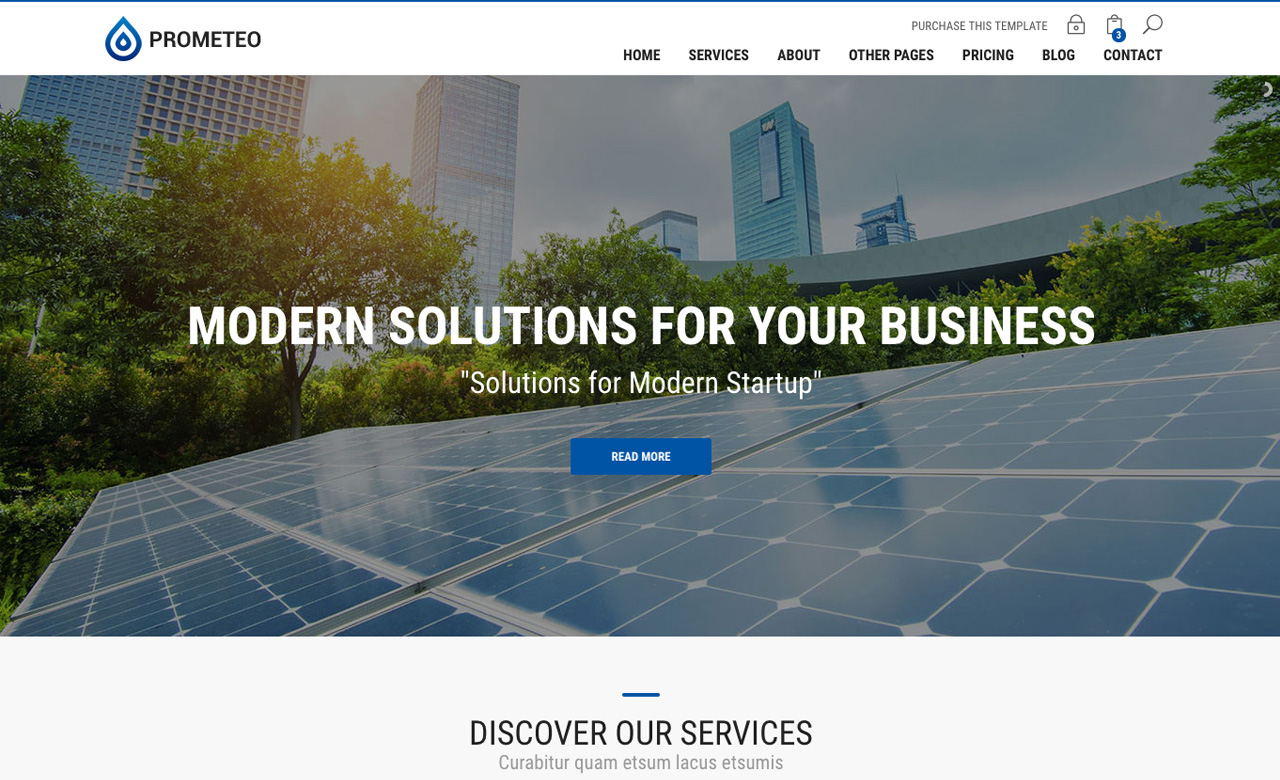 PROMETEO Business Financial and Consulting Site Template