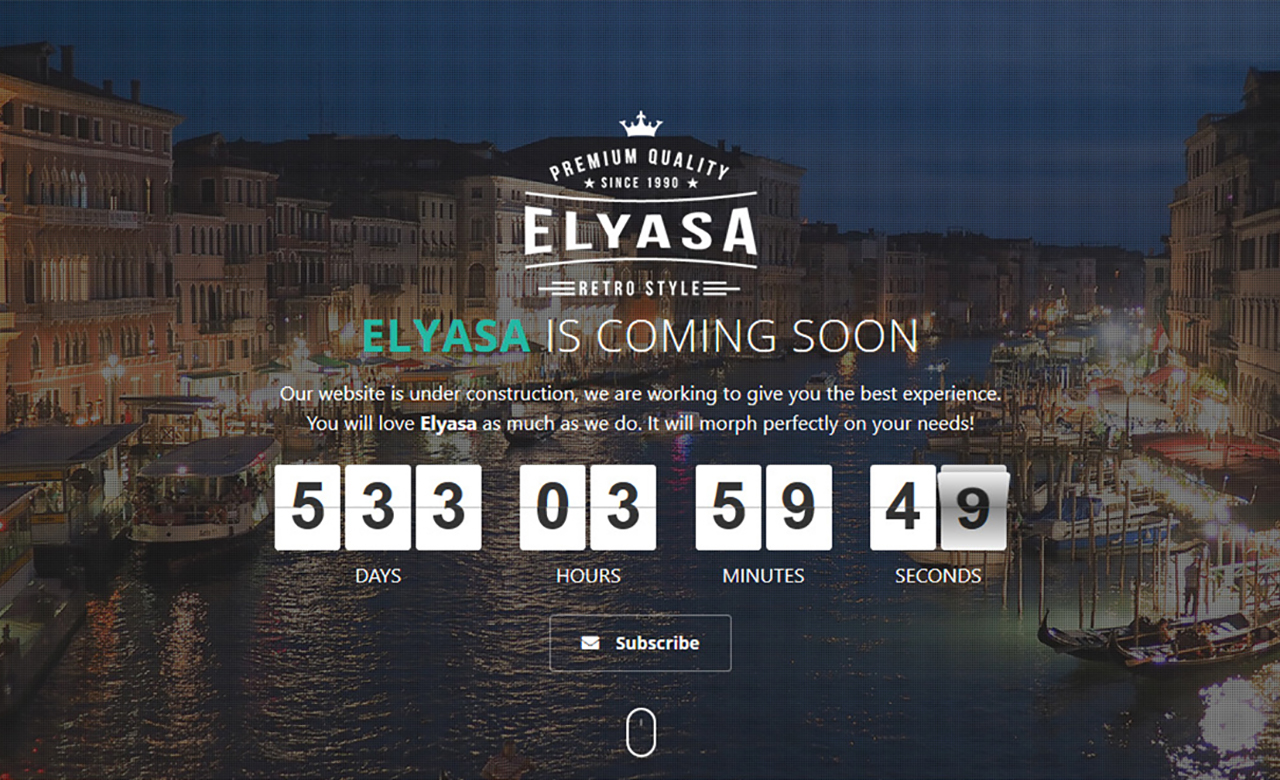 Elyasa Responsive Coming Soon WordPress Plugin