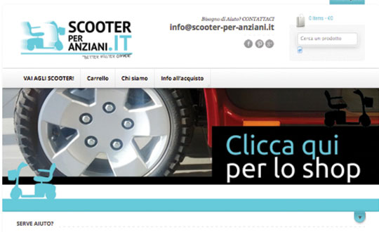 Sito Web Scooter per anziani