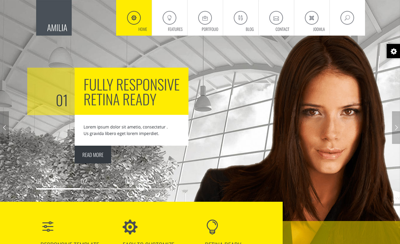 Amilia Responsive MultiPurpose Joomla Theme With Page Builder