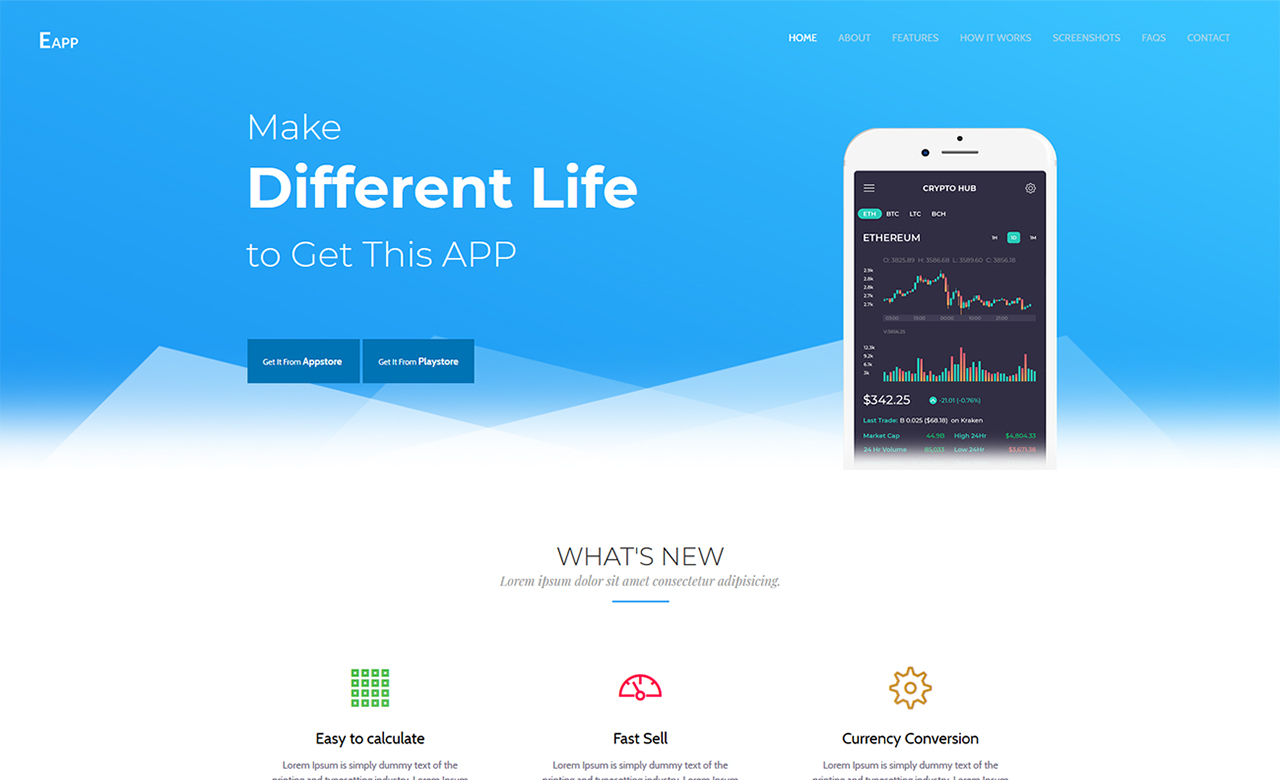 Appland Mobile App Landing Page