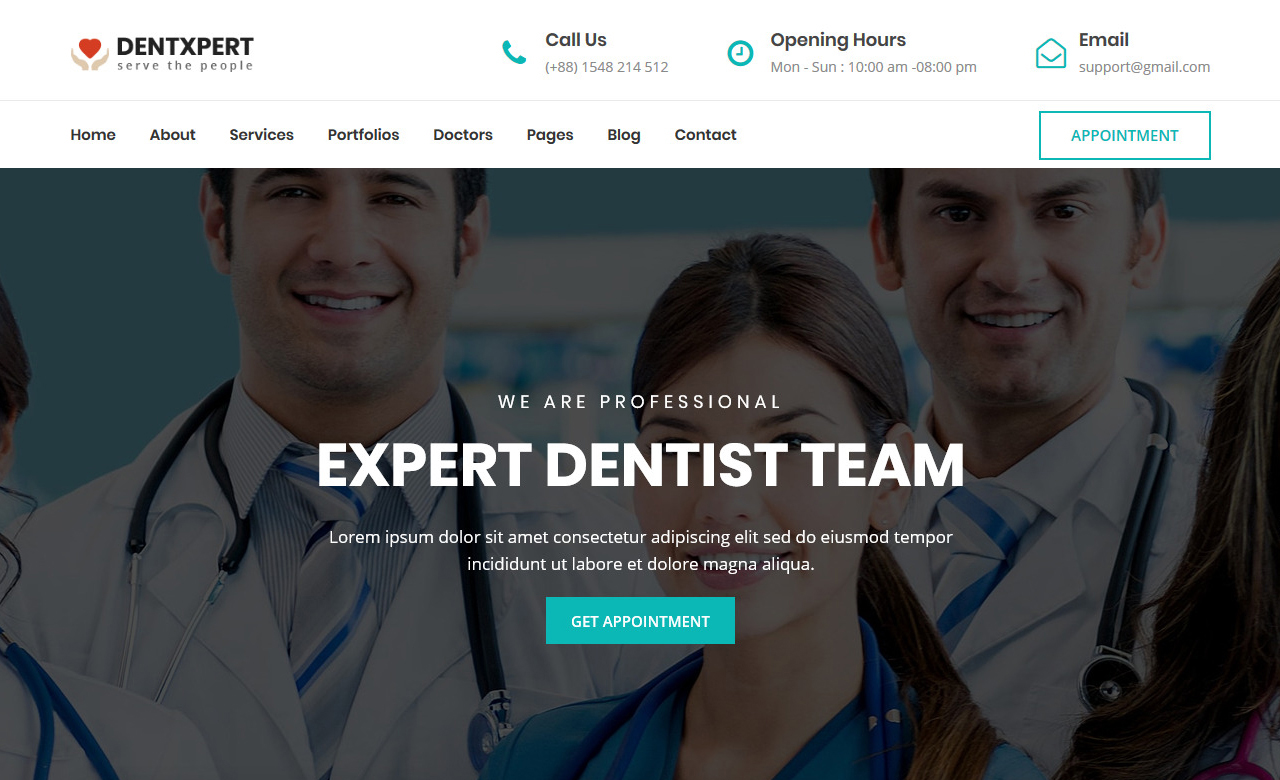 Dentxpert Dental Medicale Wordpress Theme