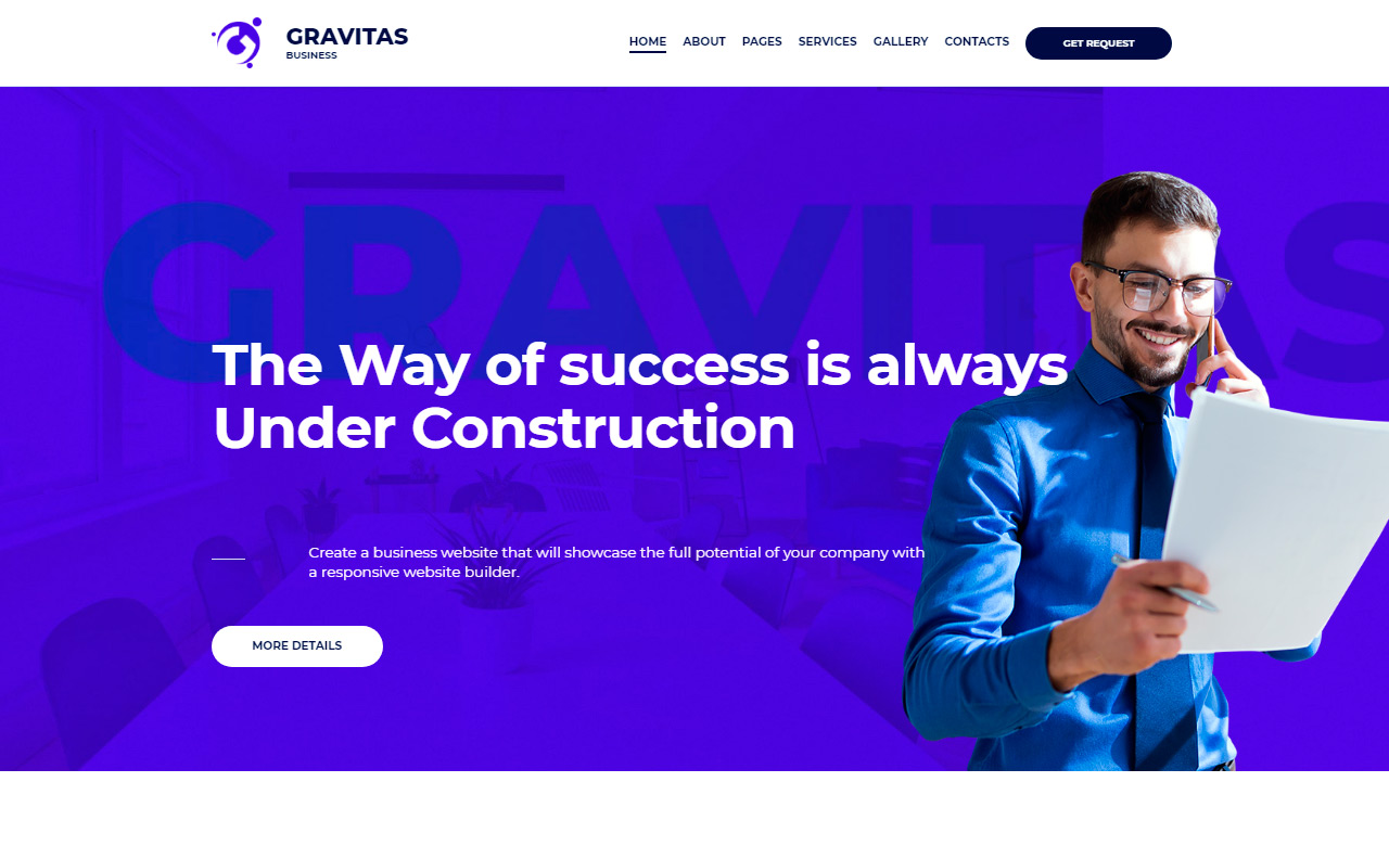Gravitas Theme by MotoCMS