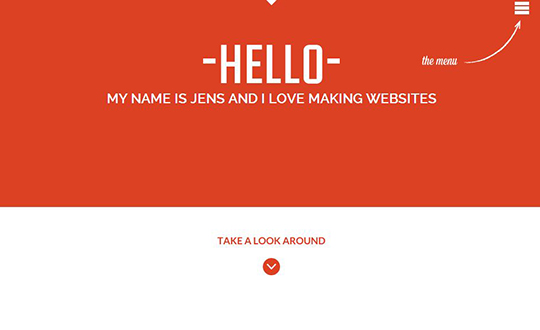 Portfolio website Jens C