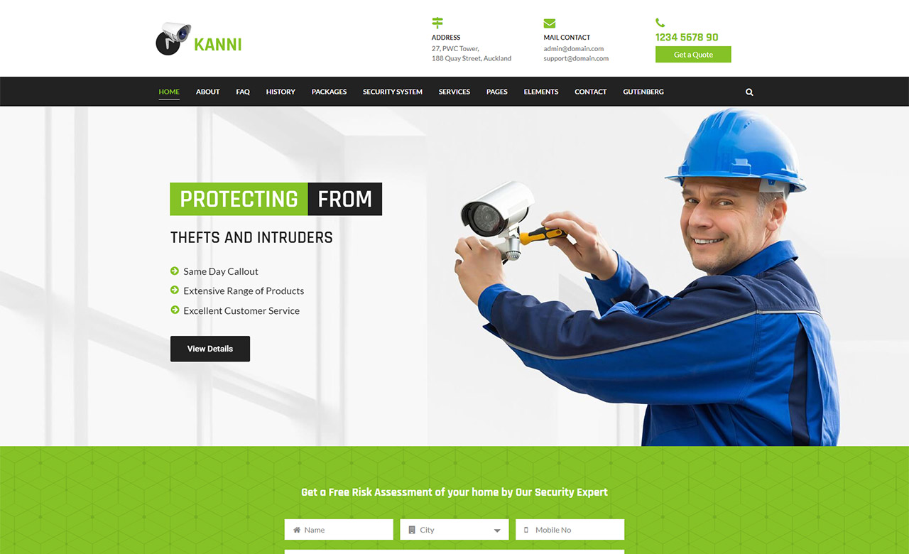 Kanni CCTV WordPress Theme