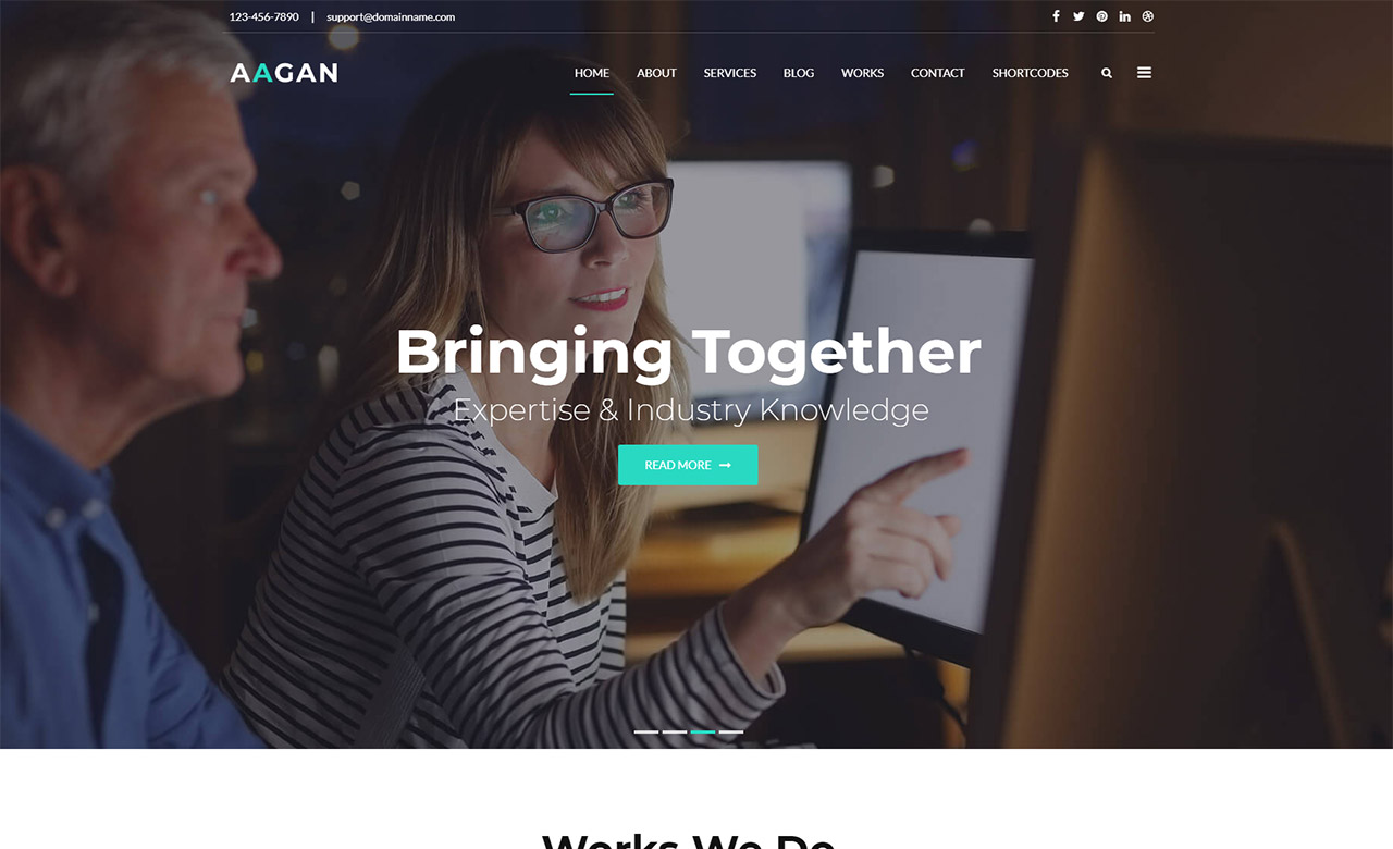 Aagan Agency WordPress Theme