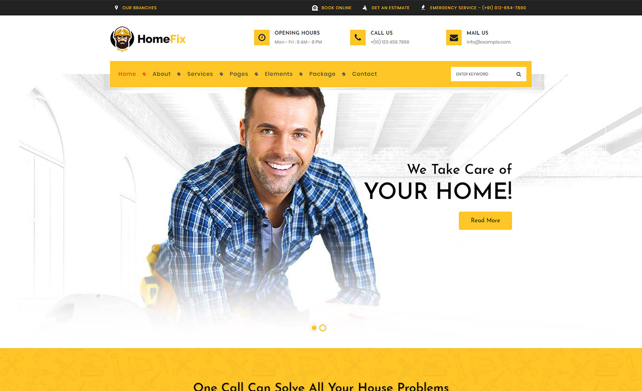 HomeFix Handyman WordPress Theme