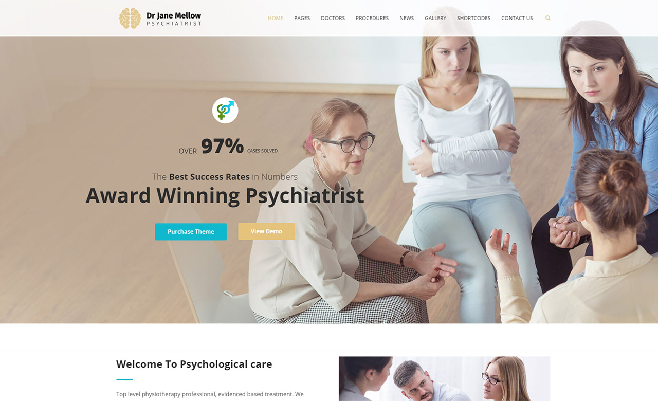 Psychiatrist WordPress Theme