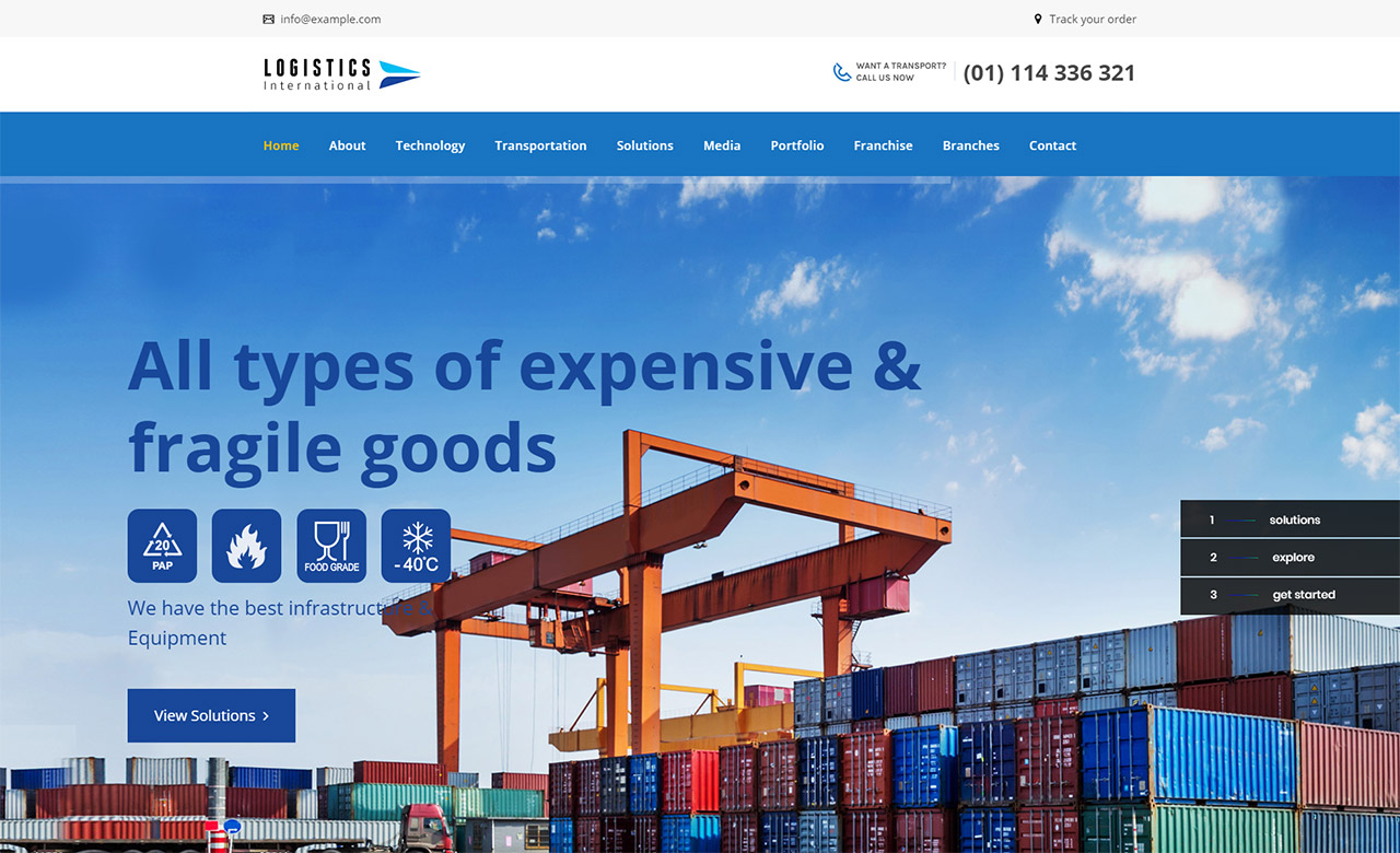 Logistics Transport WordPress Theme