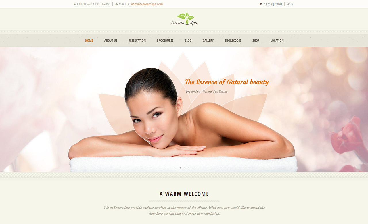 Dream Spa WordPress Theme