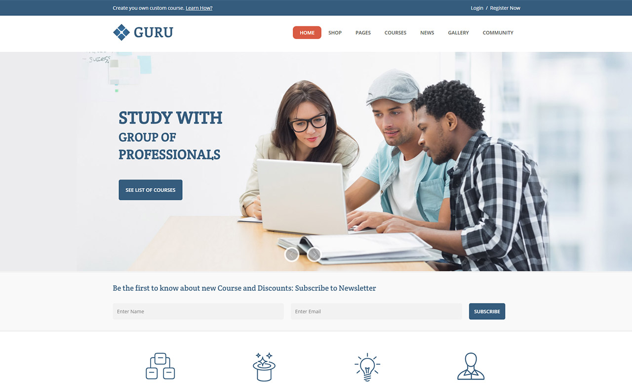 Guru LMS WordPress Theme