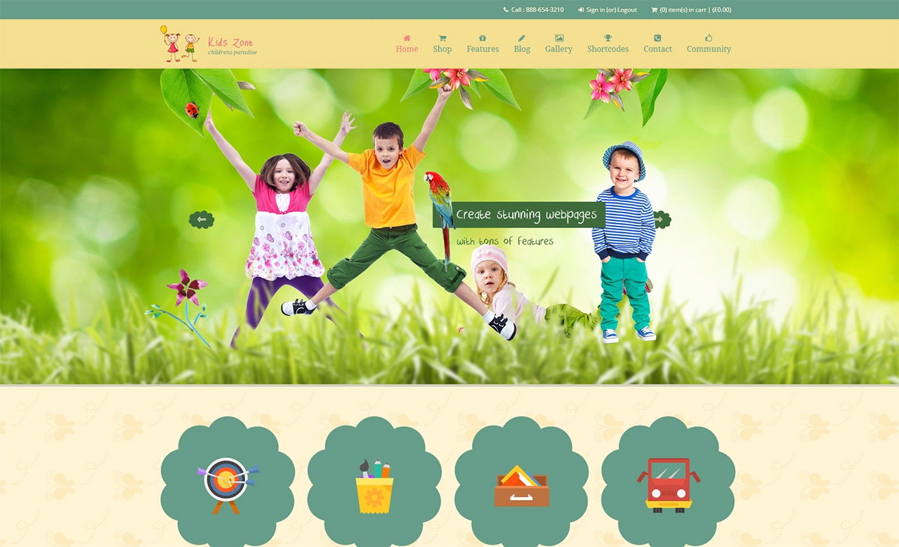 Kids Zone Children WordPress Theme