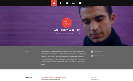 Anthony Wiktor Resume Portfolio Site