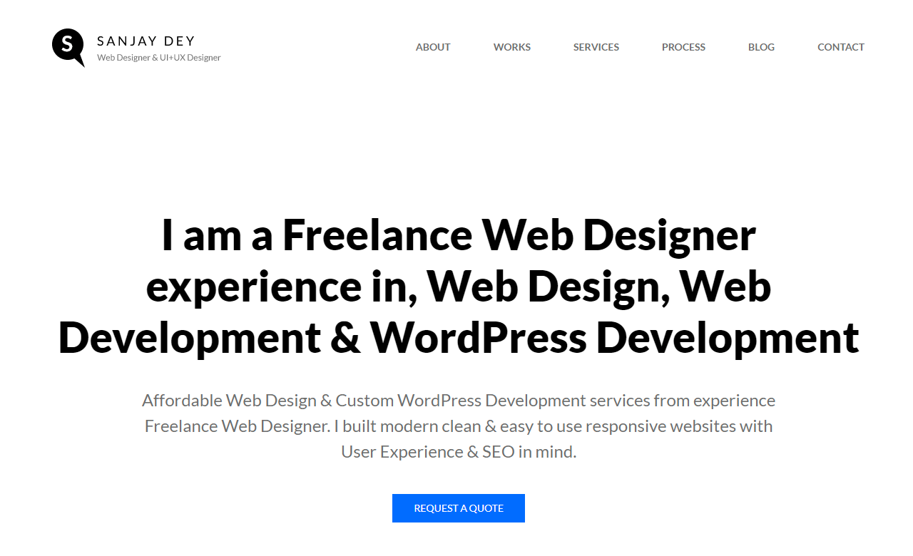 Sanjay Dey Freelance Web Designer